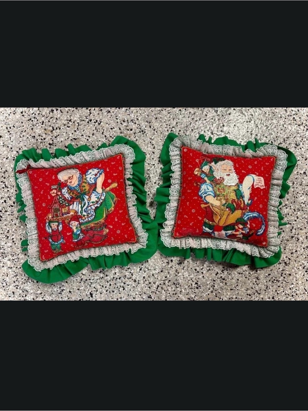 Christmas throw pillows designed by artist Cheryl Ann Johnson